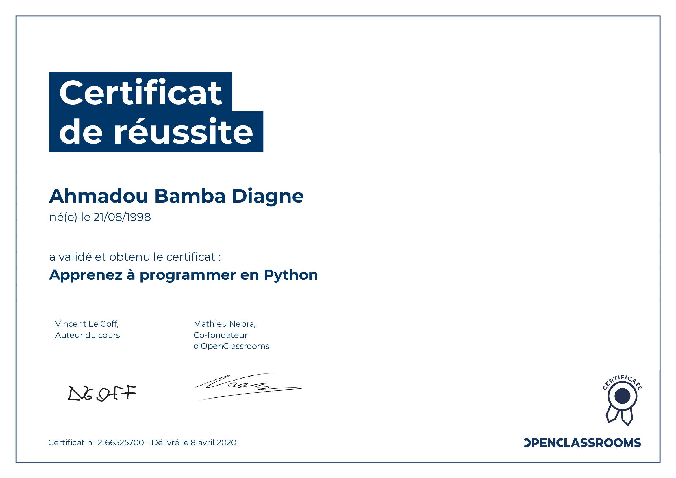 Python Certificate